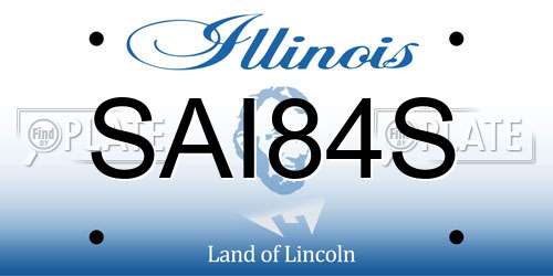 SAI84S Illinois License Plate