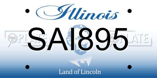 SAI895 Illinois License Plate