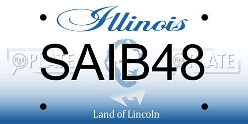 SAIB48 Illinois License Plate