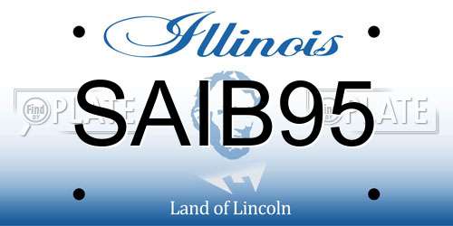 SAIB95 Illinois License Plate