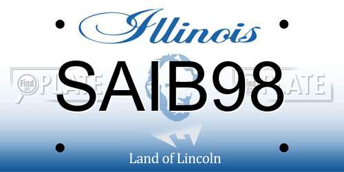 SAIB98 Illinois License Plate