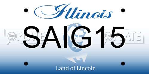 SAIG15 Illinois License Plate