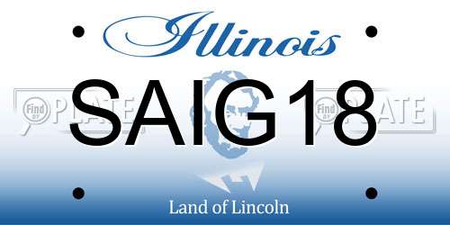 SAIG18 Illinois License Plate