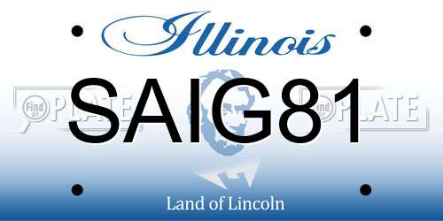 SAIG81 Illinois License Plate
