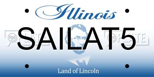 SAILAT5 Illinois License Plate