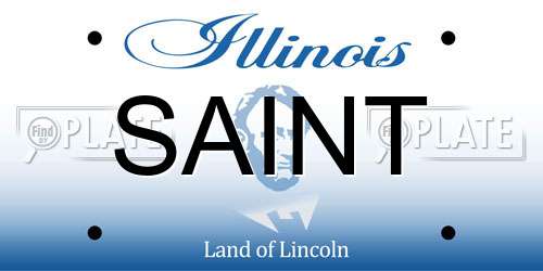 SAINT Illinois License Plate