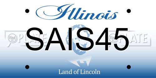 SAIS45 Illinois License Plate