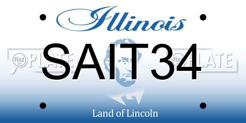 SAIT34 Illinois License Plate