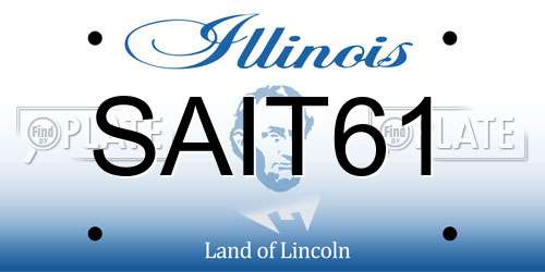 SAIT61 Illinois License Plate