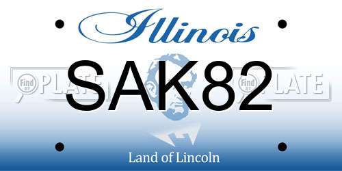 SAK82 Illinois License Plate