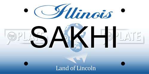 SAKHI Illinois License Plate