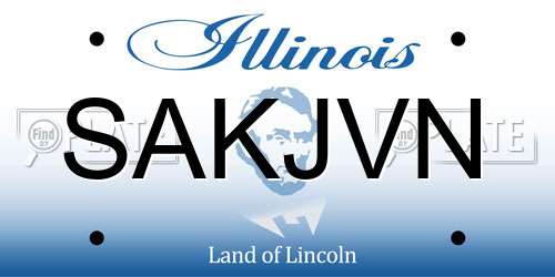 SAKJVN Illinois License Plate