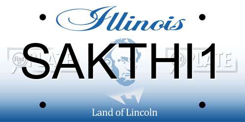 SAKTHI1 Illinois License Plate