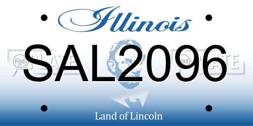 SAL2096 Illinois License Plate
