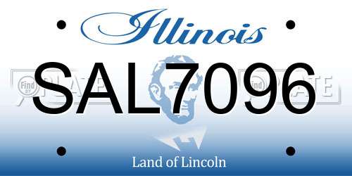 SAL7096 Illinois License Plate