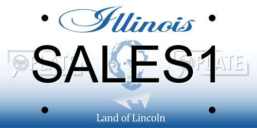 SALES1 Illinois License Plate