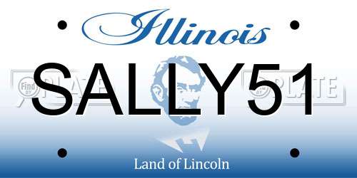 SALLY51 Illinois License Plate