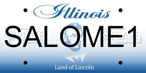 SALOME1 Illinois License Plate
