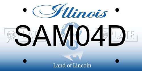 SAM04D Illinois License Plate