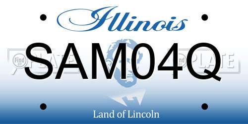 SAM04Q Illinois License Plate