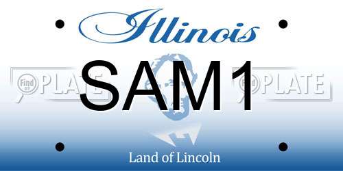 SAM1 Illinois License Plate