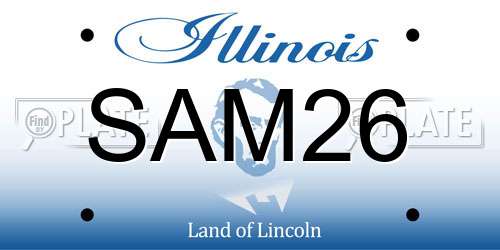 SAM26 Illinois License Plate