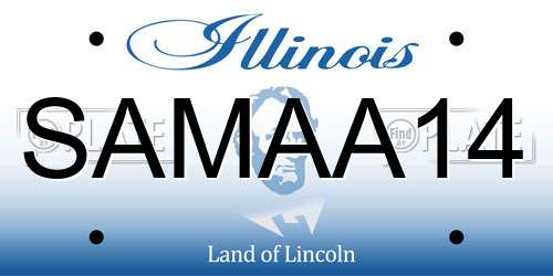 SAMAA14 Illinois License Plate