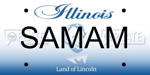 SAMAM Illinois License Plate