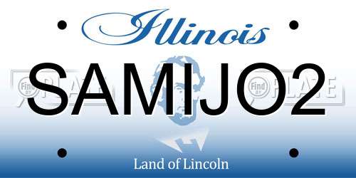 SAMIJO2 Illinois License Plate