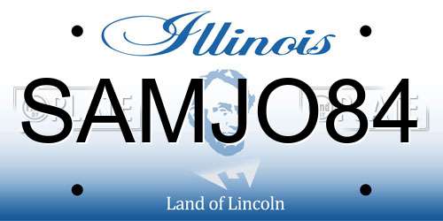 SAMJO84 Illinois License Plate