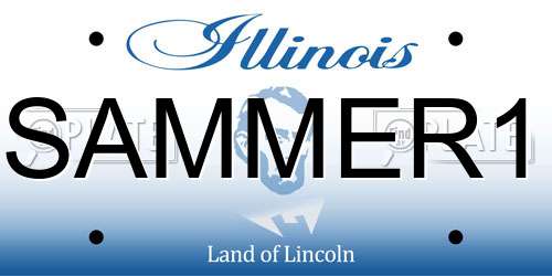 SAMMER1 Illinois License Plate