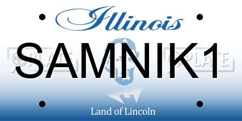 SAMNIK1 Illinois License Plate