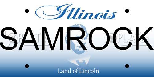 SAMROCK Illinois License Plate