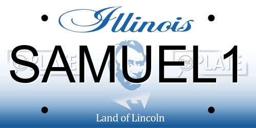 SAMUEL1 Illinois License Plate