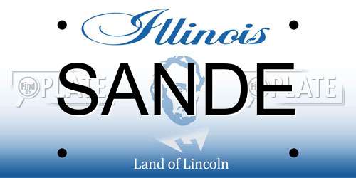 SANDE Illinois License Plate