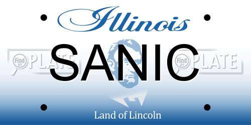 SANIC Illinois License Plate