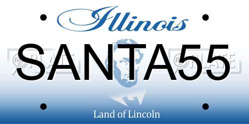 SANTA55 Illinois License Plate