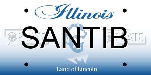 SANTIB Illinois License Plate