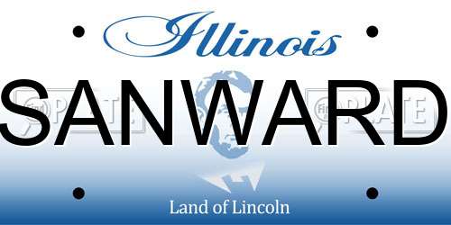 SANWARD Illinois License Plate