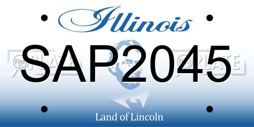 SAP2045 Illinois License Plate