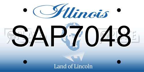 SAP7048 Illinois License Plate