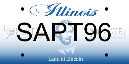 SAPT96 Illinois License Plate