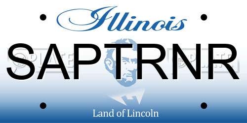 SAPTRNR Illinois License Plate