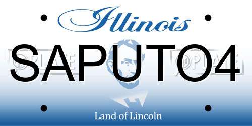 SAPUTO4 Illinois License Plate