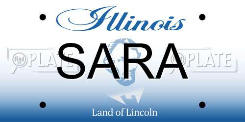 SARA Illinois License Plate