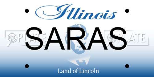 SARAS Illinois License Plate