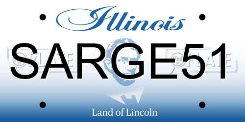 SARGE51 Illinois License Plate