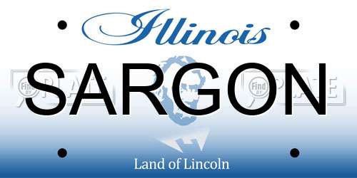 SARGON Illinois License Plate