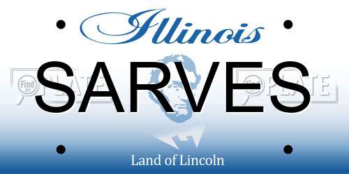 SARVES Illinois License Plate