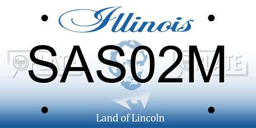 SAS02M Illinois License Plate